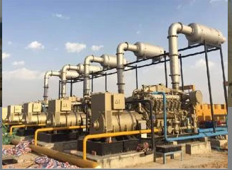 ভারত 5×1000kW প্রাকৃতিক গ্যাস জেনসেট এবং 4 সেট কম্প্রেসার সেট গ্যাস ইঞ্জি দ্বারা চালিত